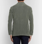 Boglioli - Grey-Green Slim-Fit Stretch-Cotton Corduroy Blazer - Men - Gray green