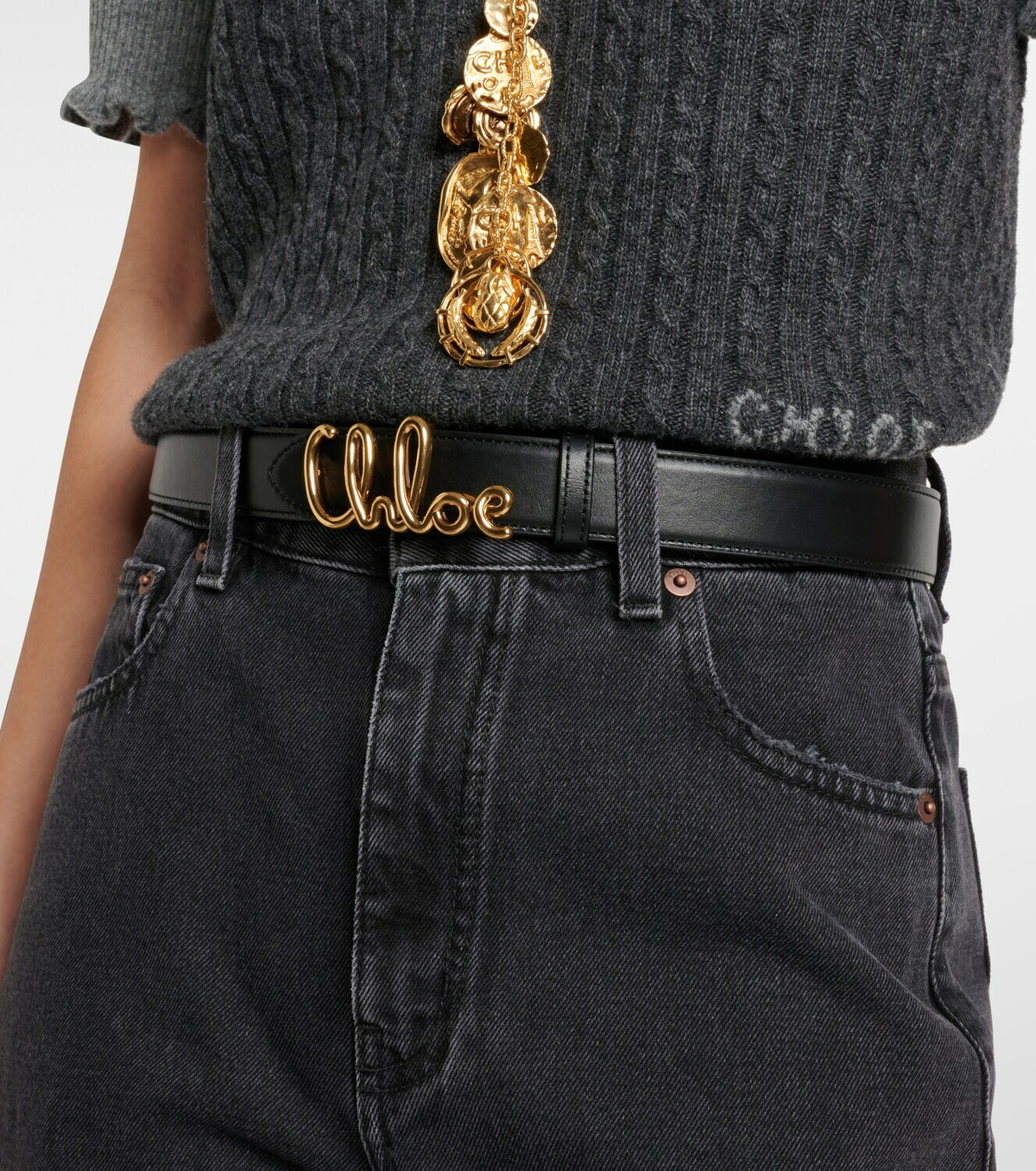 Chloé Chloé Iconic embellished leather belt