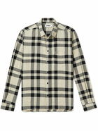 YMC - Curstis Checked Herringbone Cotton-Blend Seersucker Shirt - Neutrals