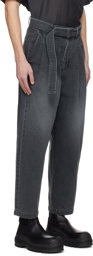 ATTACHMENT Black Tapered Jeans