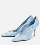 Prada Metallic leather pumps