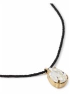 Roxanne Assoulin - The Solitaire Gold-Tone and Cord Necklace
