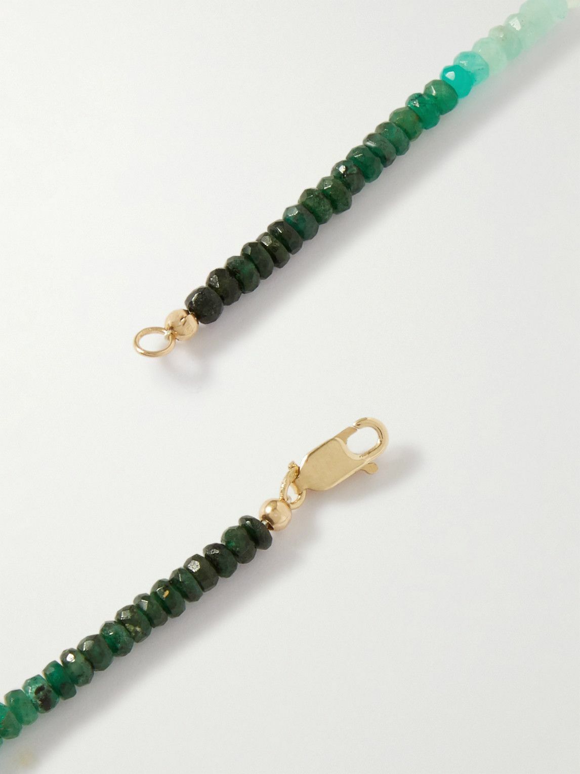 Roxanne First - Gold Emerald Beaded Necklace