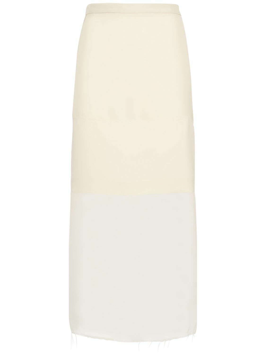 SPORTMAX - Amico Fluid Viscose & Chiffon Midi Skirt Sportmax