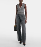 JW Anderson Lace-trimmed cotton-blend sweater vest