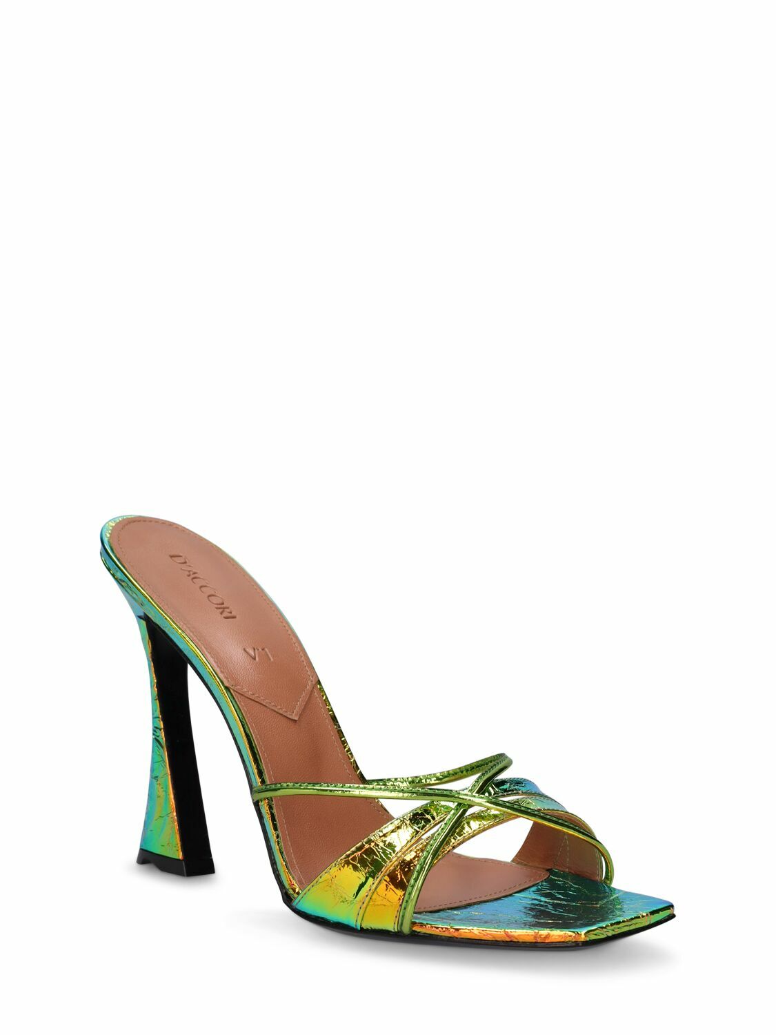 D'ACCORI - 100mm Lust Metallic Leather Sandals