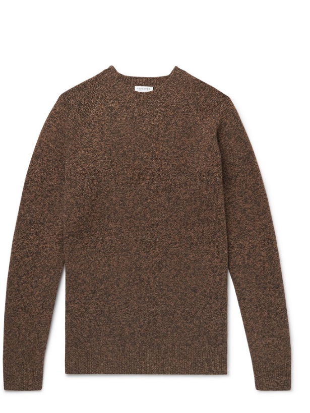 Photo: Sunspel - Shetland Wool Sweater - Brown