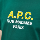 A.P.C. Men's Madame Logo T-Shirt in Dark Green