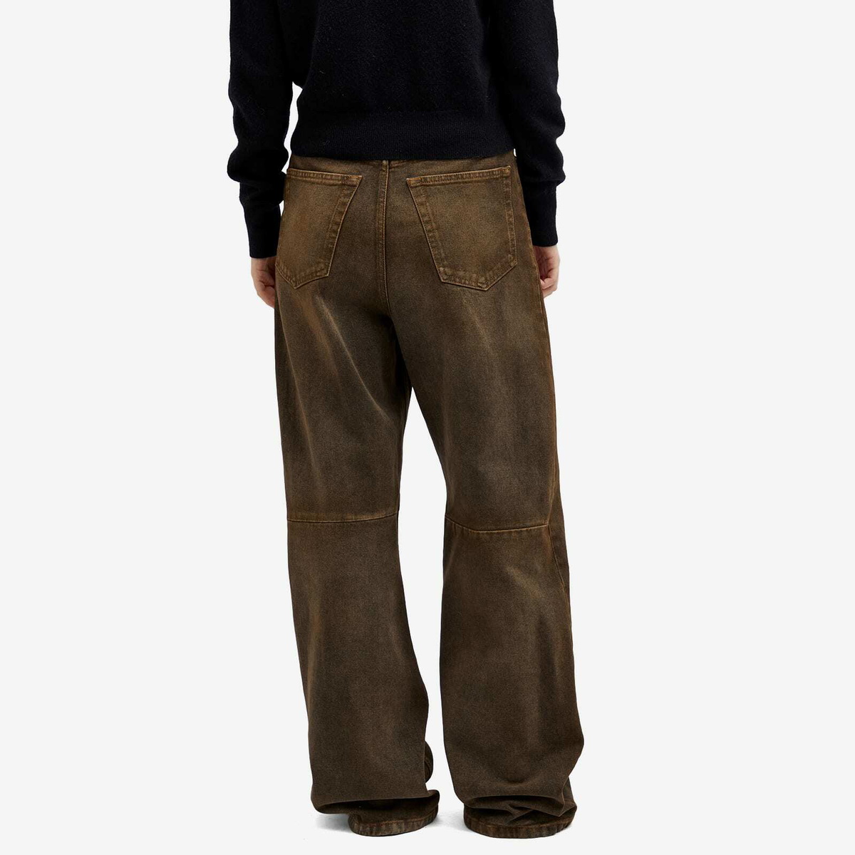 MM6 Maison Margiela Women's 5-Pocket Pants in Brown MM6 Maison