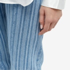 Martine Rose Women's Straight Leg Jeans in Blue Pinstripe
