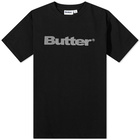 Butter Goods Men's Wordmark Puff T-Shirt in Black