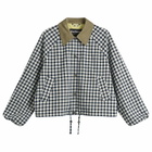 Barbour Women's Ovingham Casual Jacket in Gingham Navy/Neutral