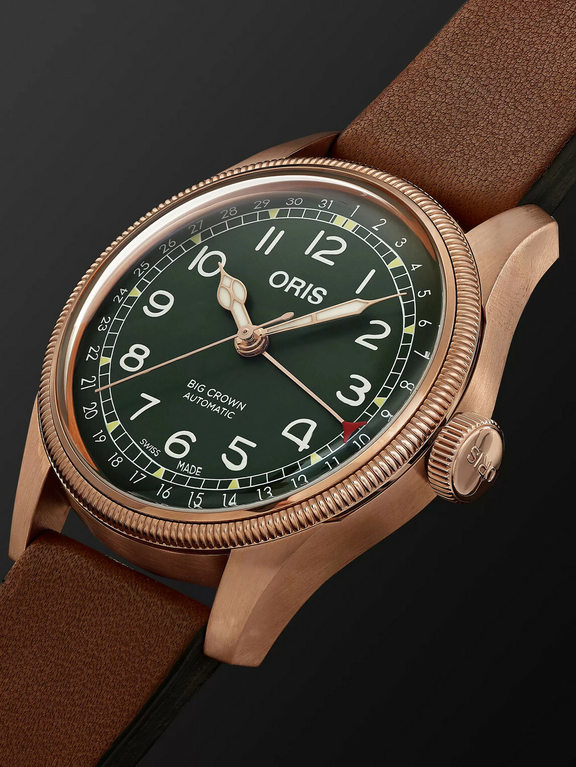 Oris - Big Crown Pointer Date Automatic 40mm Bronze and Leather Watch, Ref. No. 01 754 7741 3167-07 5 20 58BR