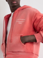 Acne Studios - Feida Cropped Logo-Print Cotton-Jersey Zip-Up Hoodie - Red
