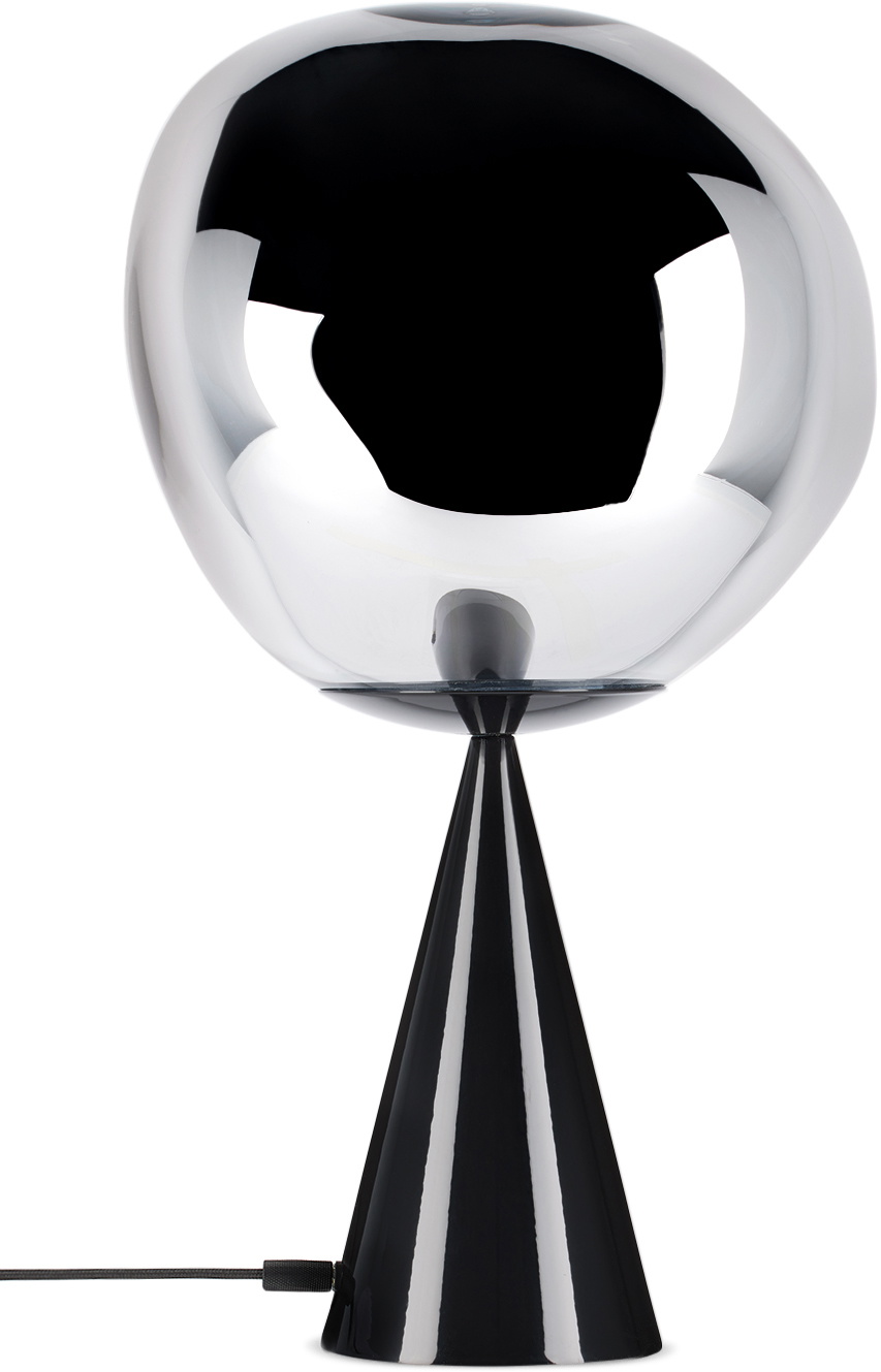 Tom Dixon Silver Melt Cone Fat Table Lamp Tom Dixon