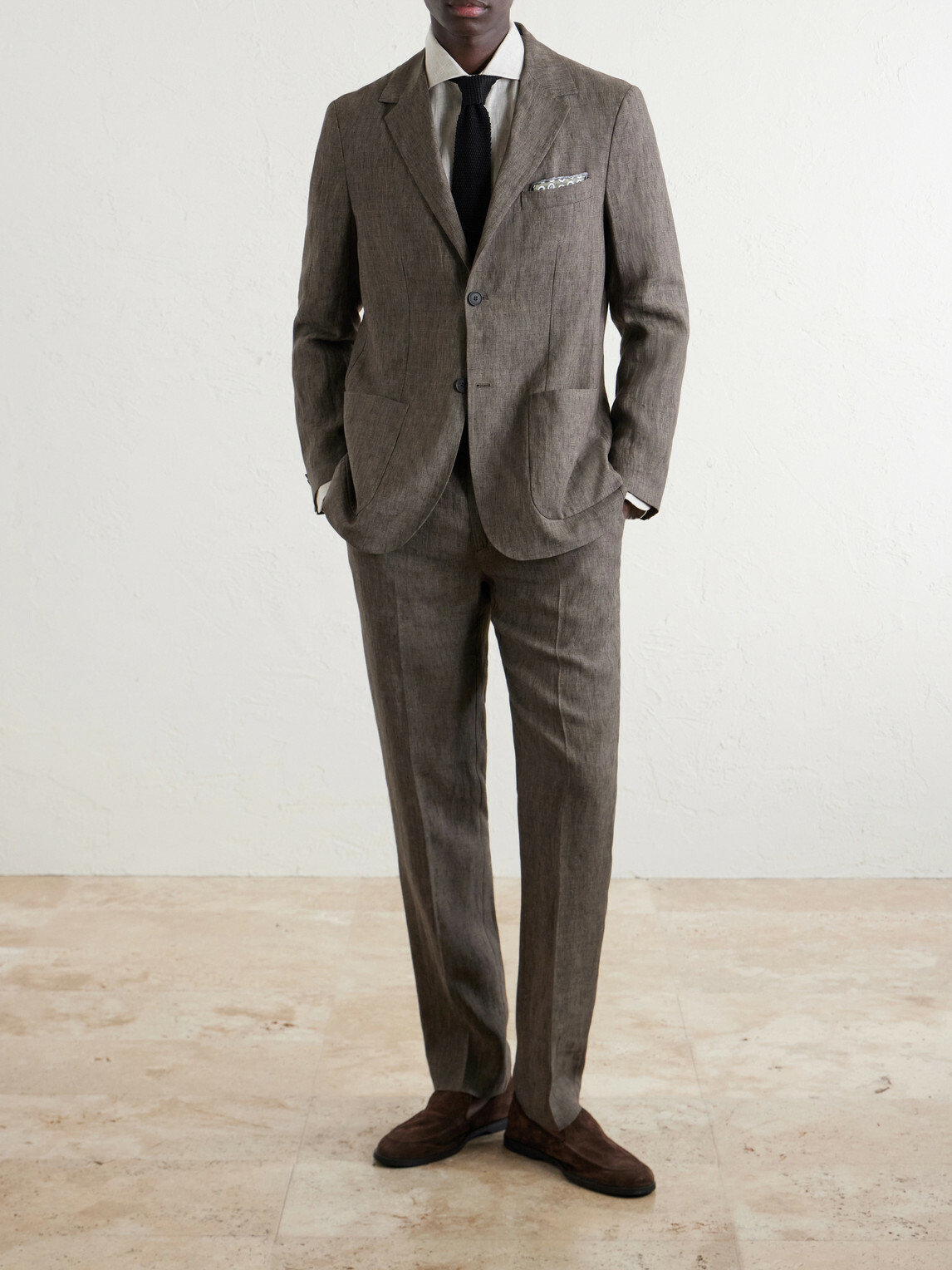 Sunspel - Linen Suit Jacket - Brown