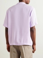Séfr - Noam Convertible-Collar Voile Shirt - Purple