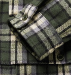 Reese Cooper® - Logo-Appliquéd Checked Cotton-Flannel Shirt - Green