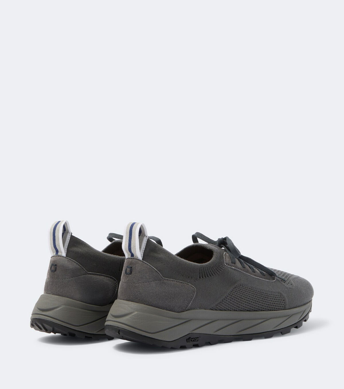 Fedeli Knitted suede-trimmed sneakers