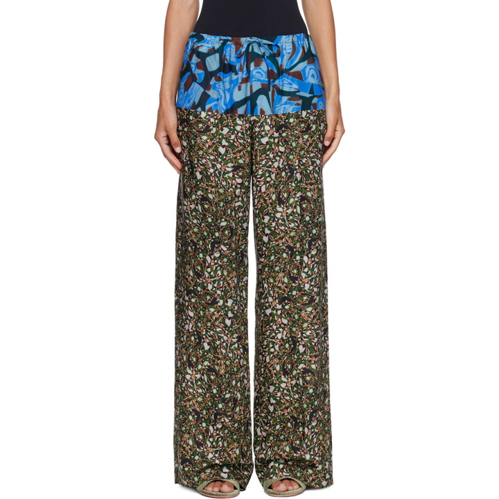 Photo: Dries Van Noten Multicolor Purvis Long Lounge Pants