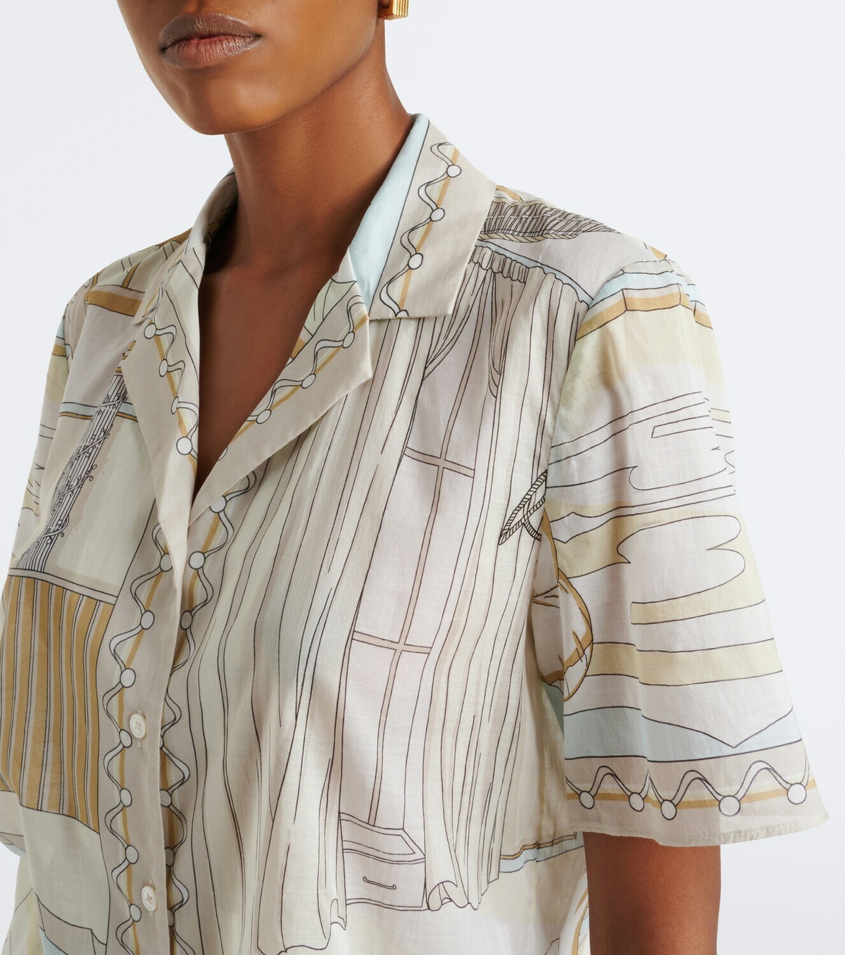 Tory Burch Printed cotton shirt