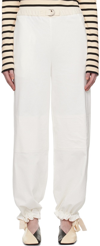Photo: Jil Sander White Belted Trousers