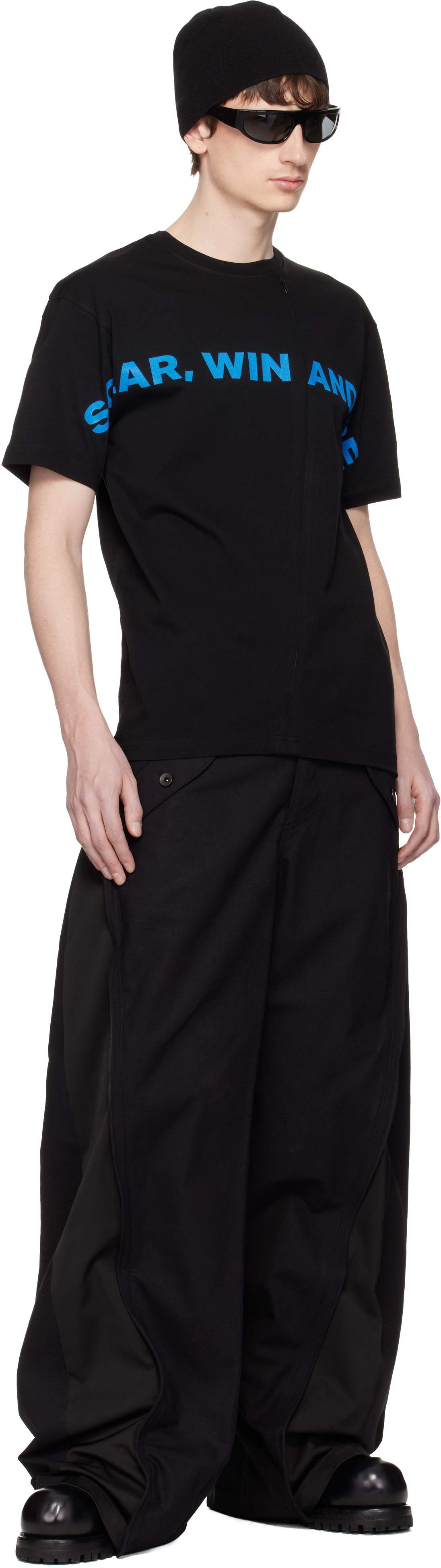 FFFPOSTALSERVICE Black SWAF Conceal Zip T-Shirt