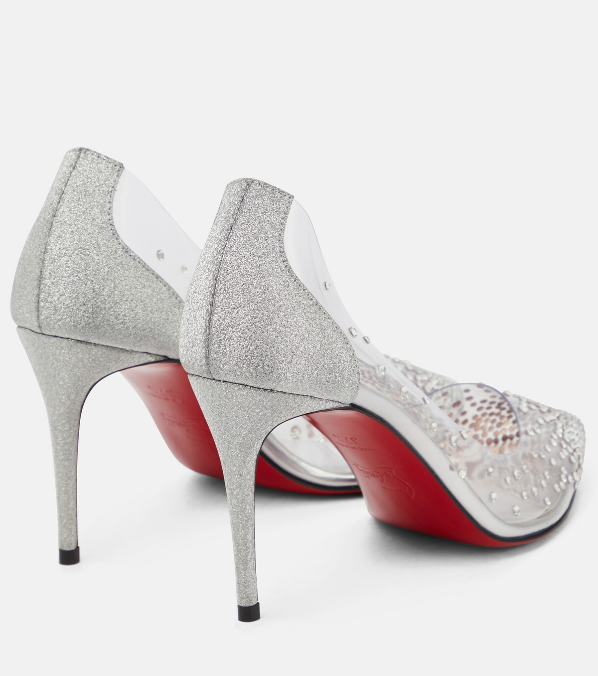 Christian Louboutin Degrastrass 85 Embellished Pvc Pumps Christian Louboutin 7063