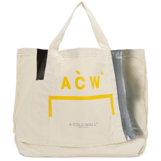 Photo: A-Cold-Wall* Beige Plastic Frayed Tote