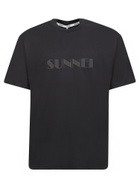 Sunnei Black Sprayed Logo T-shirt