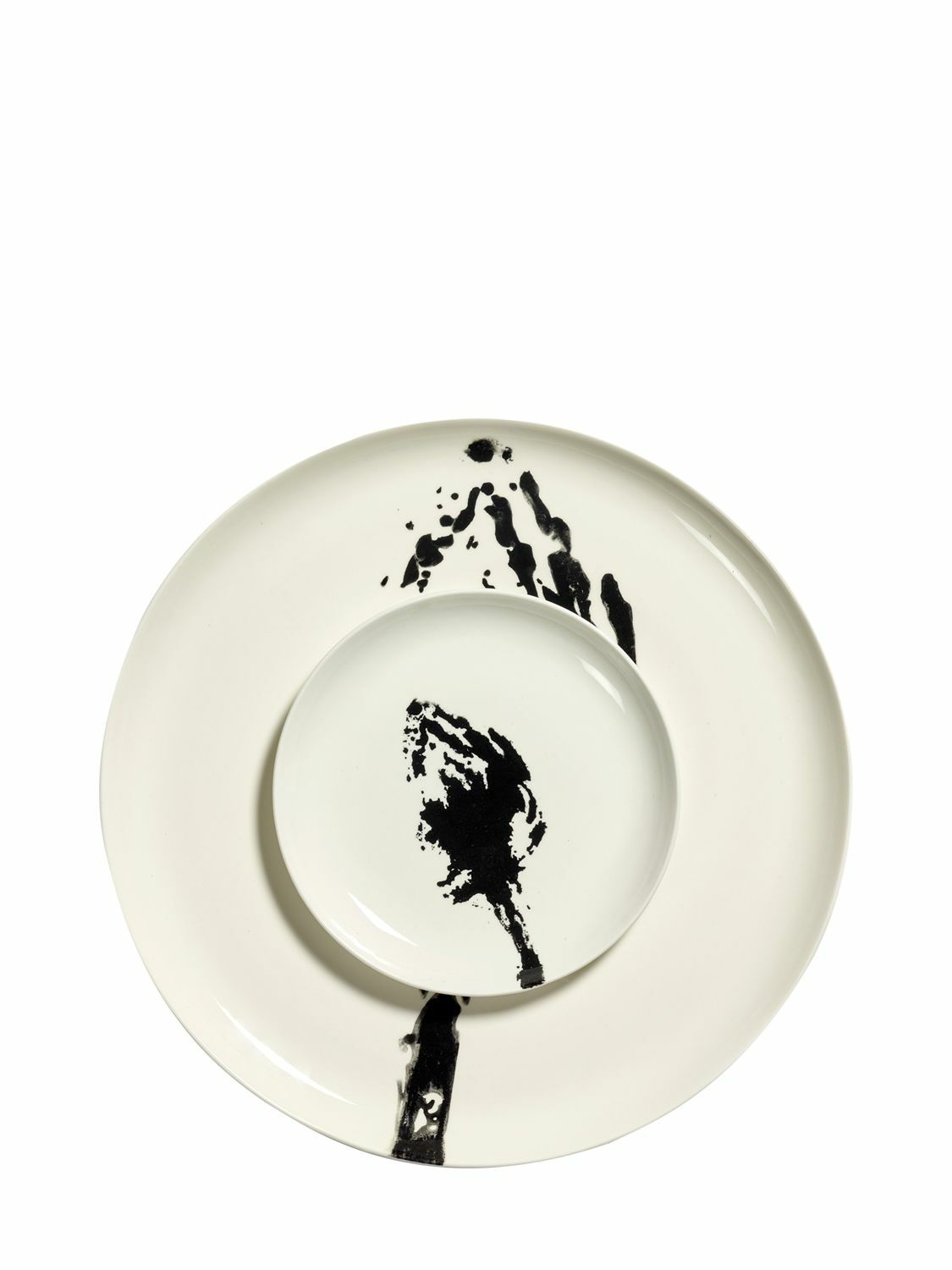 SERAX - Set Of 2 Artichoke Black & White Plates