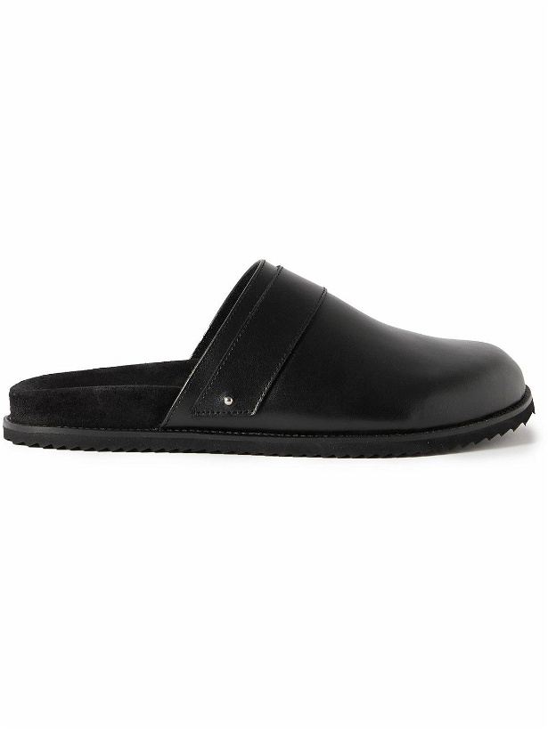 Photo: Mr P. - Leather Slippers - Black