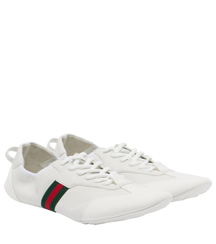 Photo: Gucci Flex suede-trimmed leather sneakers