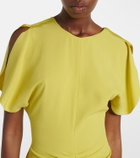 Victoria Beckham Bela gathered crêpe satin midi dress