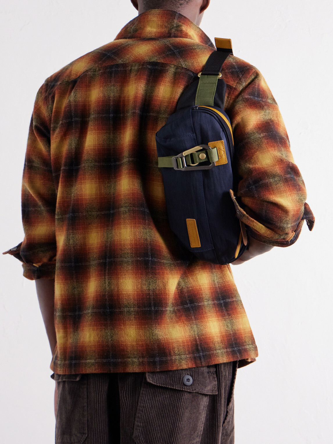 Master-Piece - Link Leather-Trimmed Nylon-Twill Belt Bag