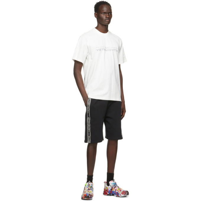 VETEMENTS Black Logo Tape Shorts Vetements