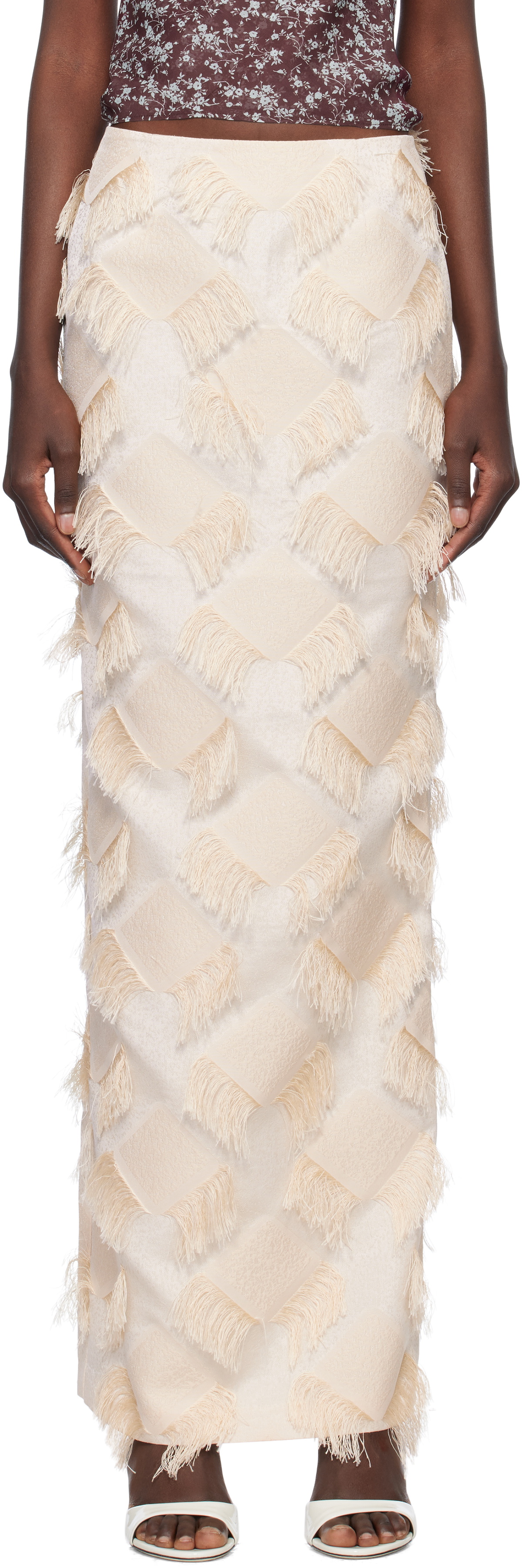 Paris Georgia Beige Iona Maxi Skirt