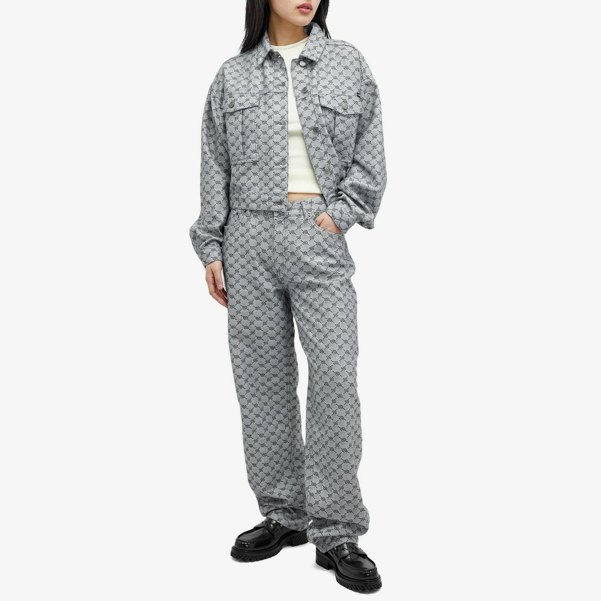 Daily Paper Women's Avery Meda Jeans in White/Blue
