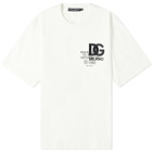 Dolce & Gabbana Men's Catwalk Embroided Logo T-Shirt in White