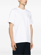 Casablanca White Logo Print Organic Cotton T-Shirt