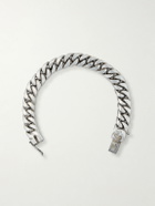 FOUNDWELL - Vintage Heavy Curb 1990s Sterling Silver Bracelet - Silver