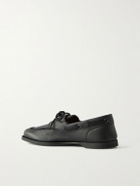 John Lobb - Foil Full-Grain Leather Boat Shoes - Black