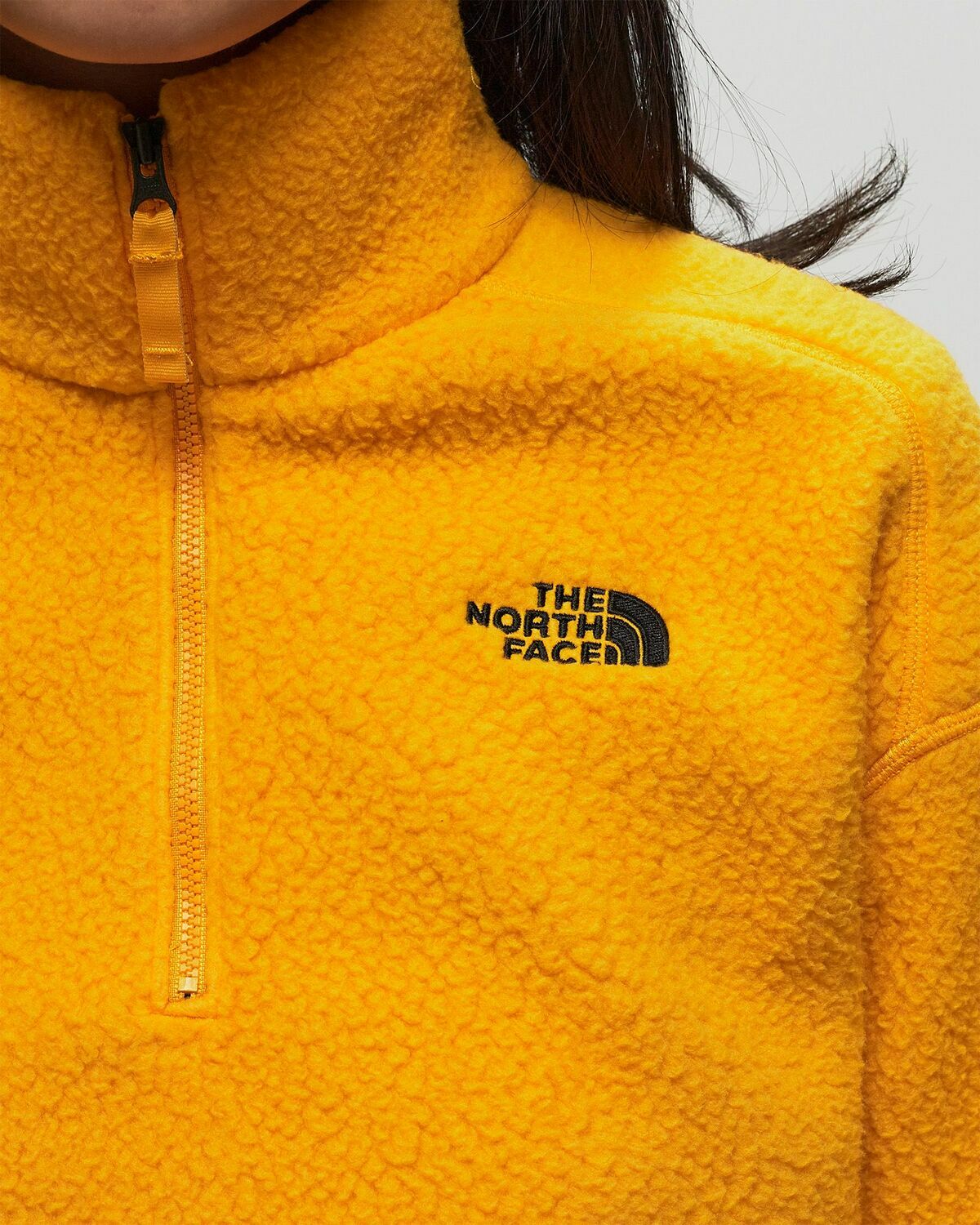 The North Face CROP HIGH PILE FLEECE yellow Womens Fleece Jacket