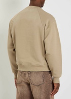 Ami Paris Logo Cotton Sweatshirt Beige