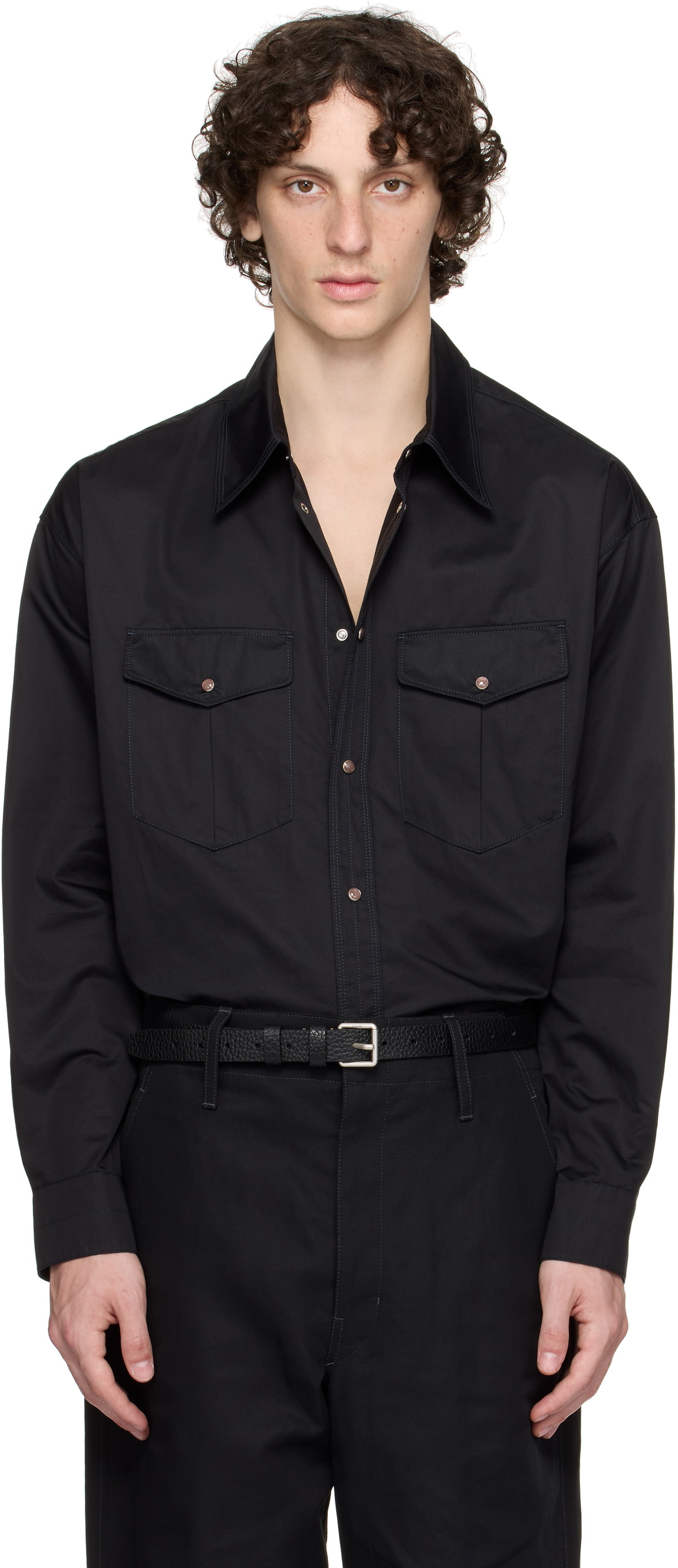 LEMAIRE Black Western Shirt Lemaire