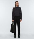 Alexander McQueen - Embellished cotton-blend shirt