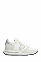 Philippe Model Tropez Haute Sneakers In White Suede And Fabric