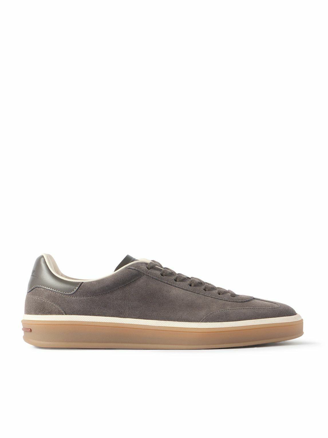 【LORO PIANA】スエードトリムスニーカー LORO PIANA Tennis Walk スエード スニーカー レザートリム