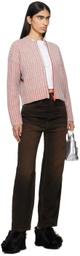 Eckhaus Latta Gray & Red Poet Cardigan