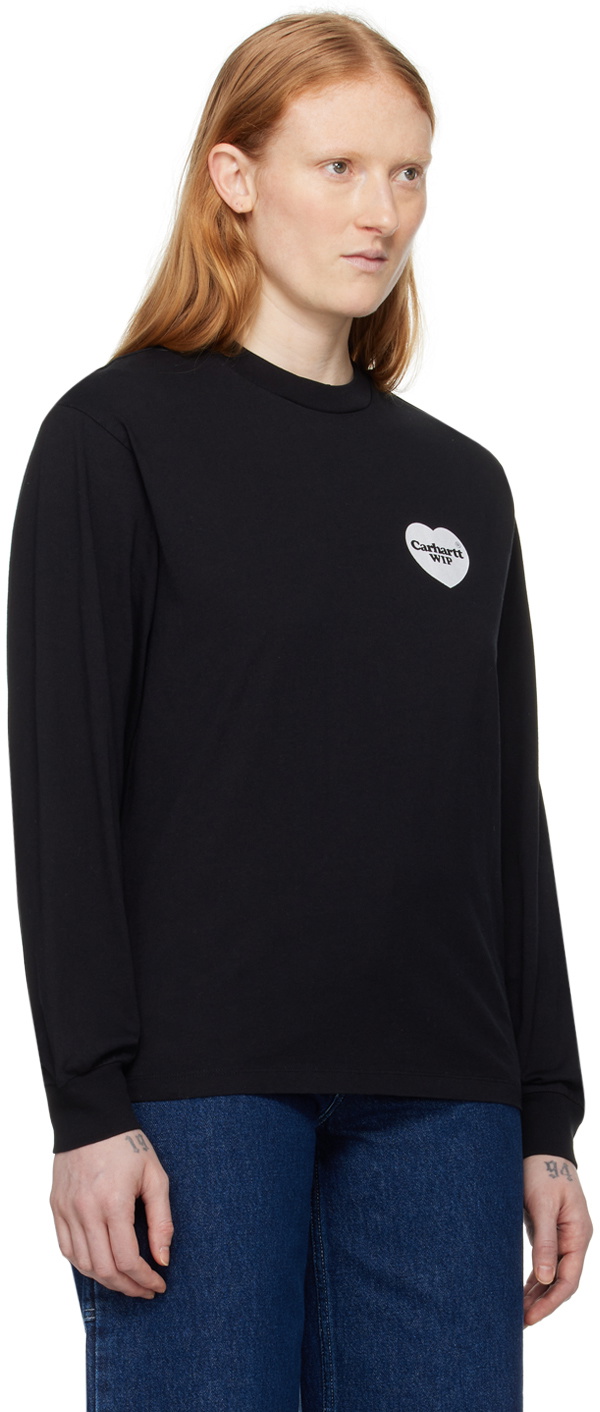 Carhartt Work In Progress Black Heart Bandana Long Sleeve T